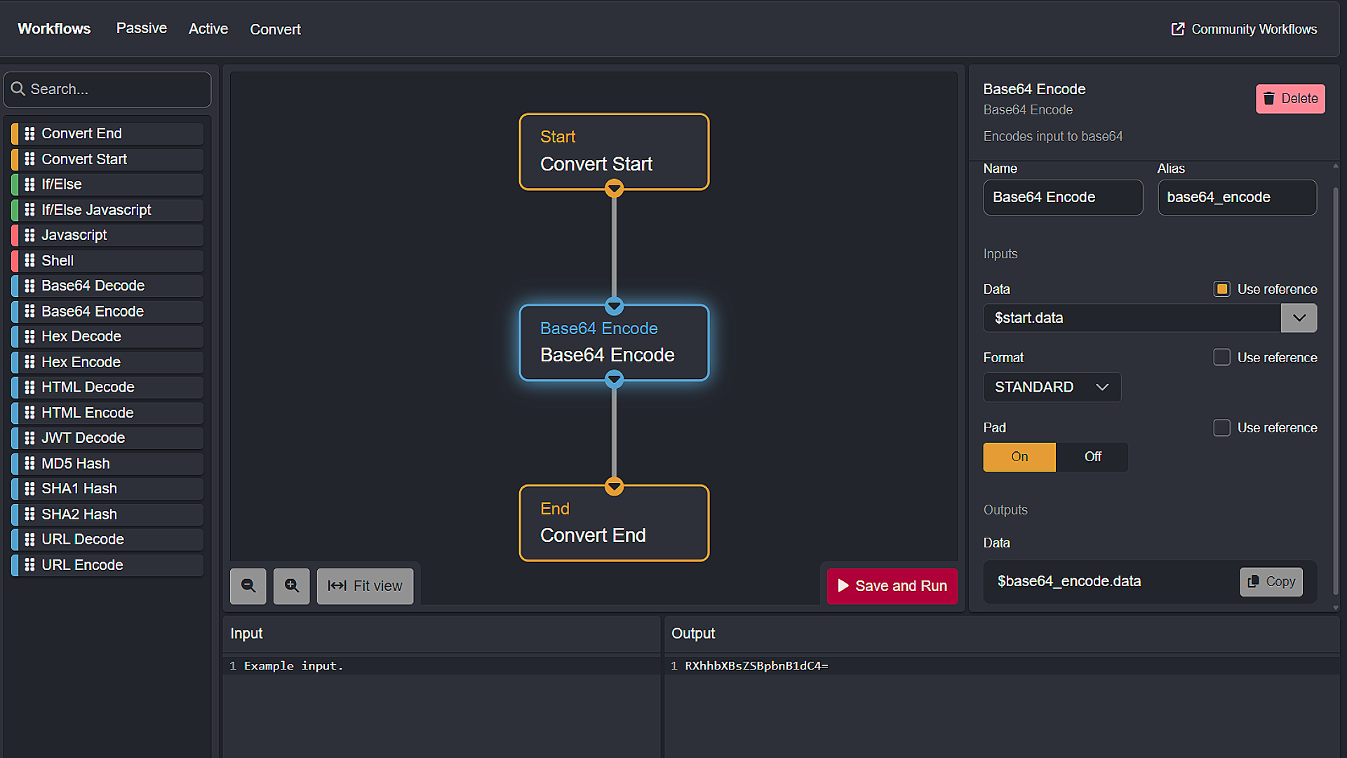 Convert workflow.