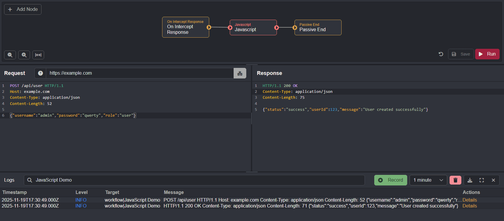 The test environment.